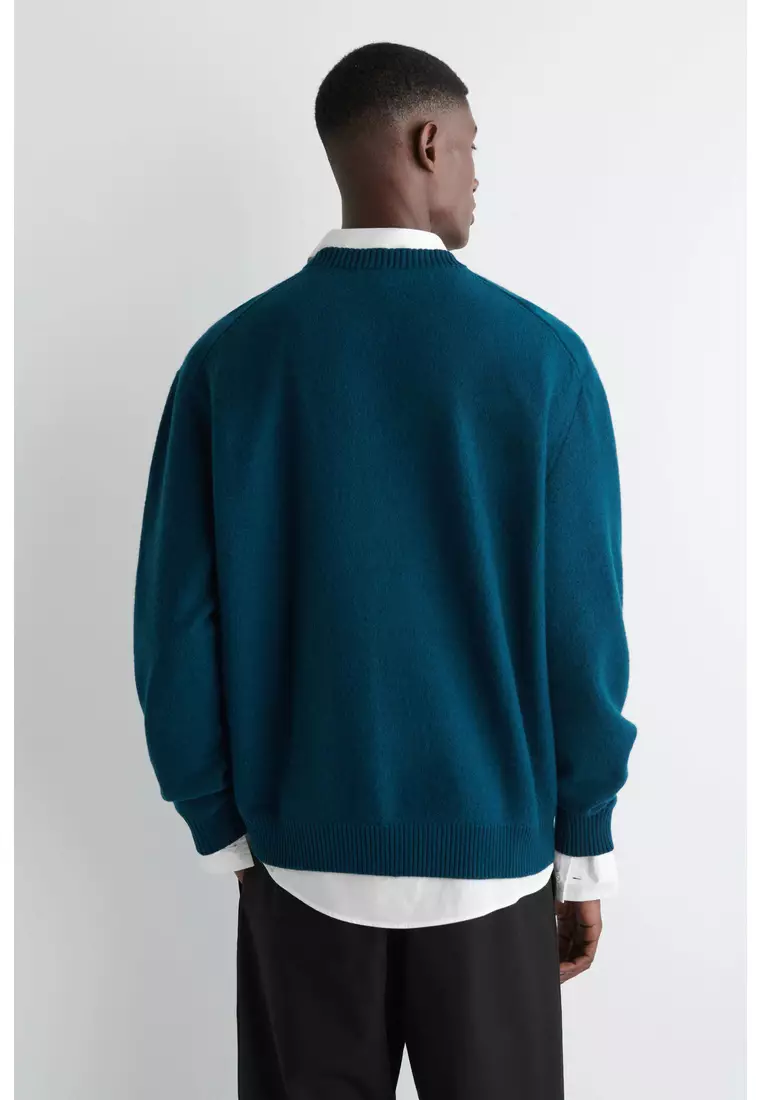 BOILED-WOOL CREW-NECK JUMPER