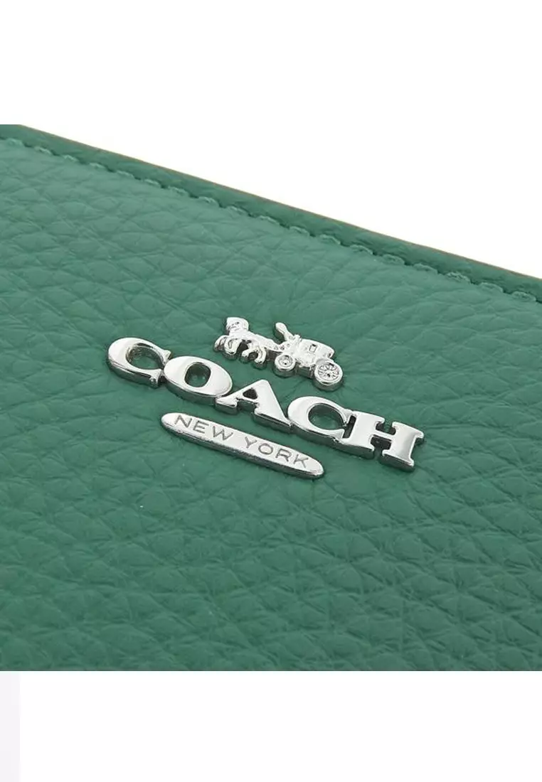 Green coach wallet hotsell women's