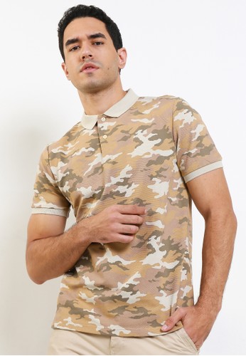 Giordano multi Men's Camouflage Polo Shirt F2646AA064EA41GS_1