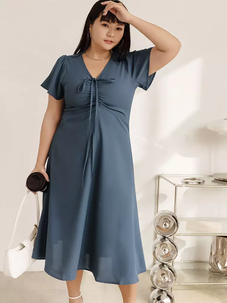 Tie arm dress outlet