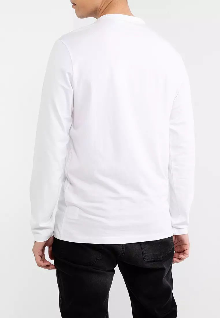 Guess white long sleeve top shop