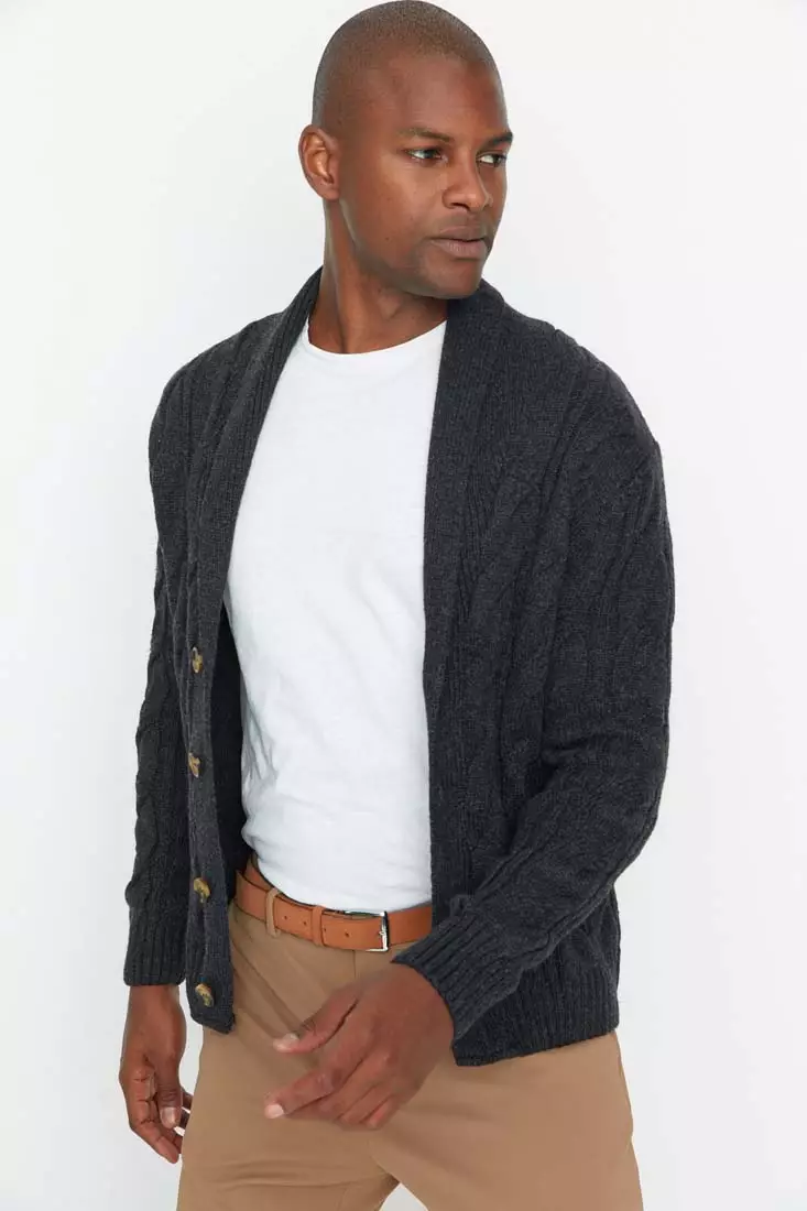 Mens slim fit cardigan outlet
