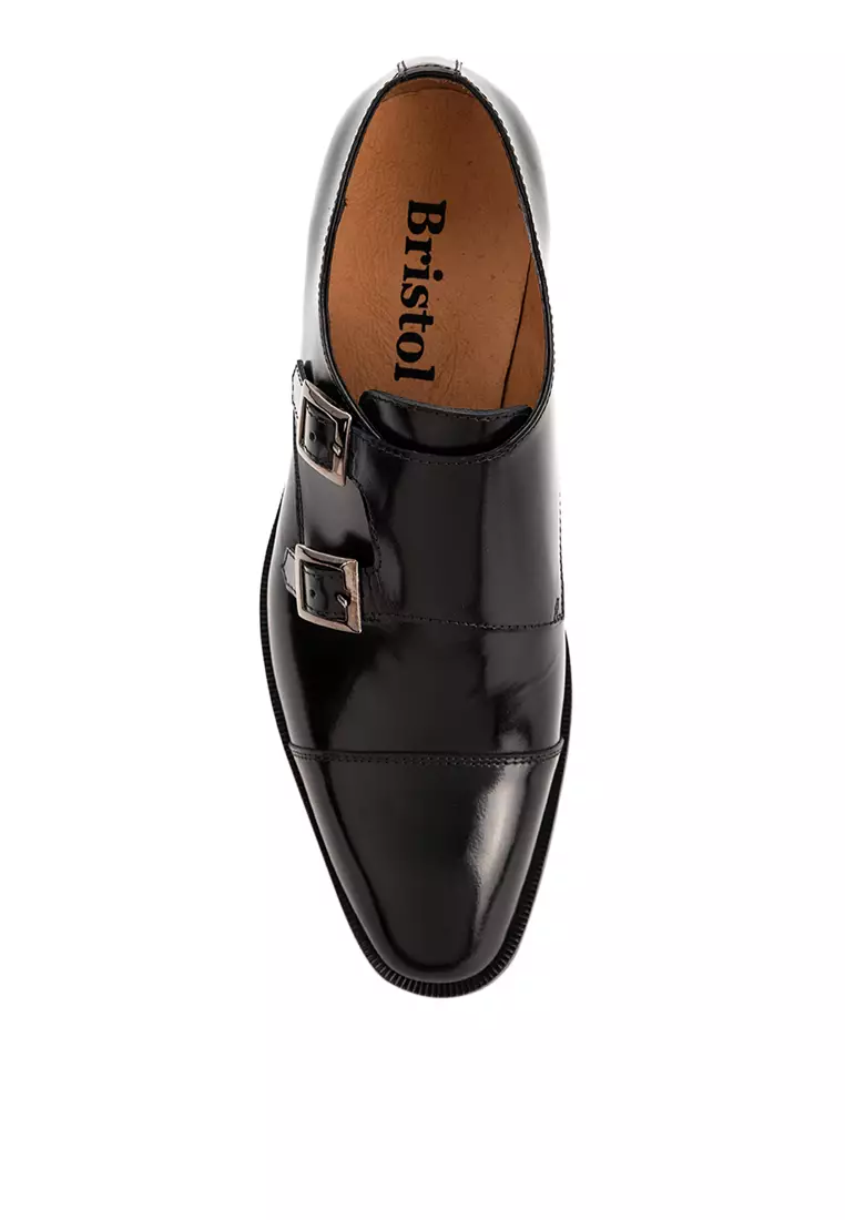MacGee Black Double Monk Strap Shoes