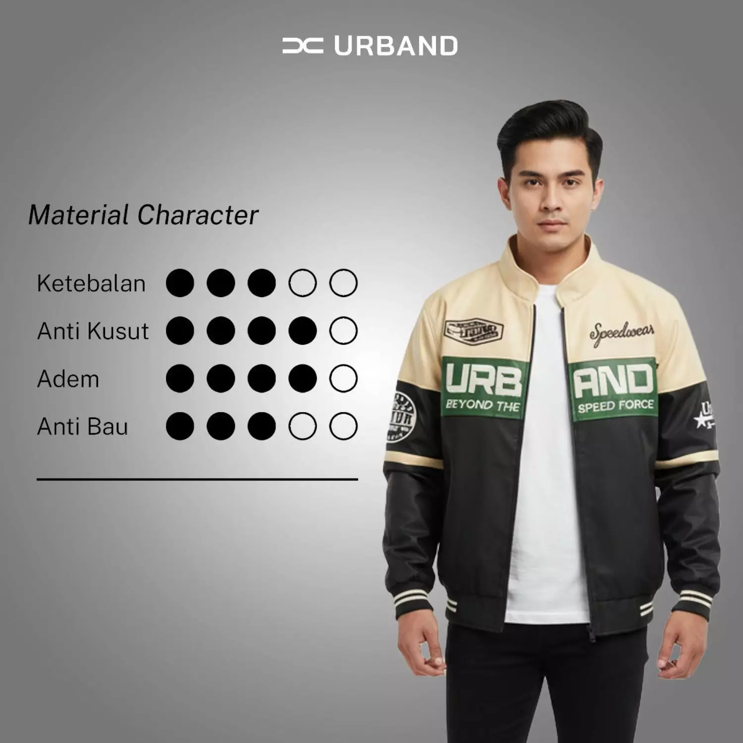 Jaket Nascar Kulit Sintetis