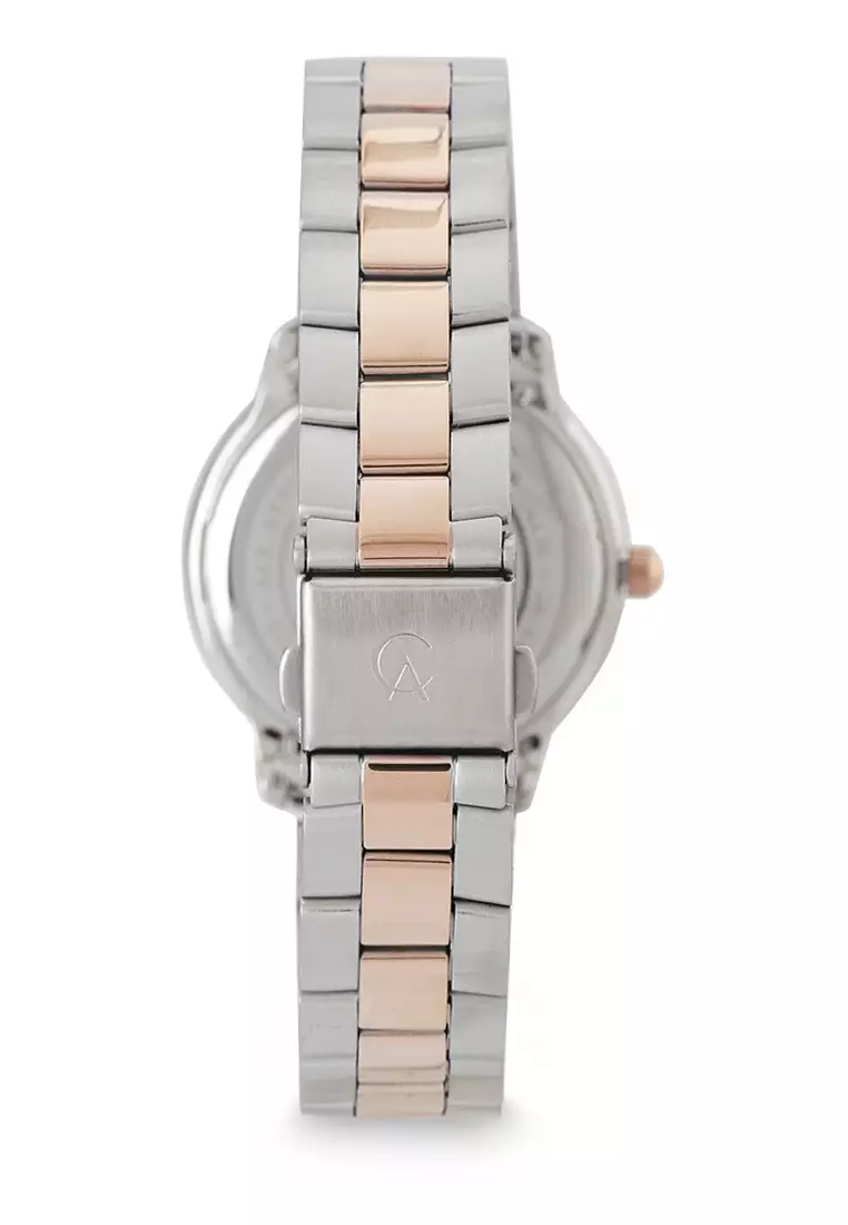 Alexandre Christie Jam Tangan Wanita -  Silver Rosegold White - Stainless Steel - 2835 LHBTRSL