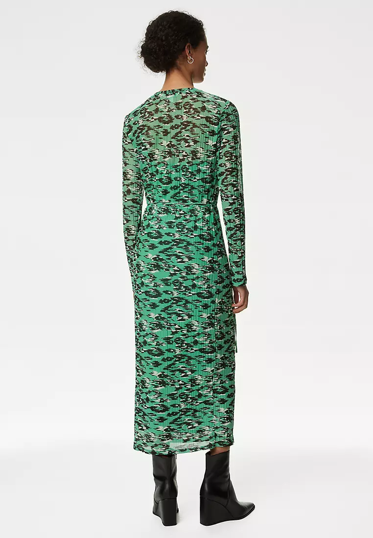 Jual Marks & Spencer Mesh Jersey Printed Midi Dress Original 2026 | ZALORA  Indonesia