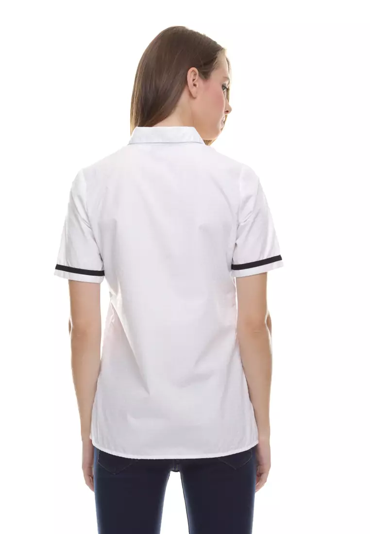 LGS - Regular Fit - Kemeja Wanita - Kancing Atas - Putih