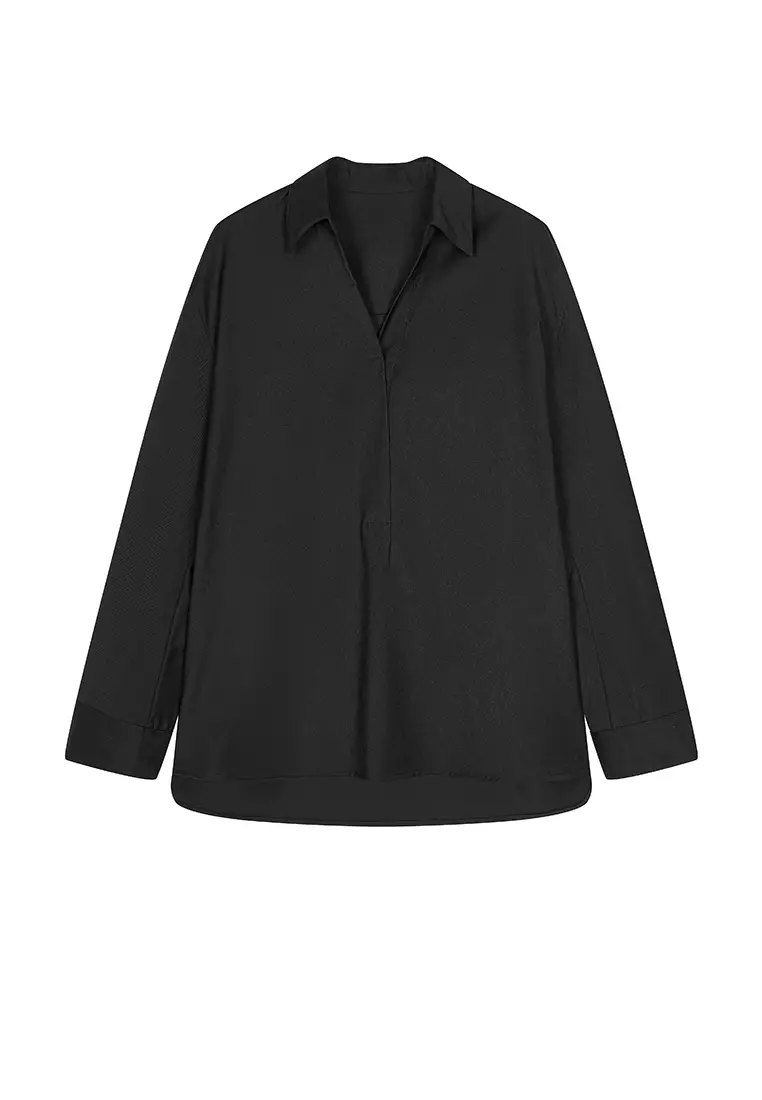 全羊毛宽松长袖TOP