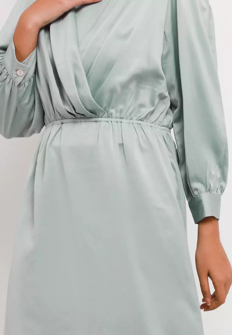 MFMW Majesty Dress Gamis Satin Hijau