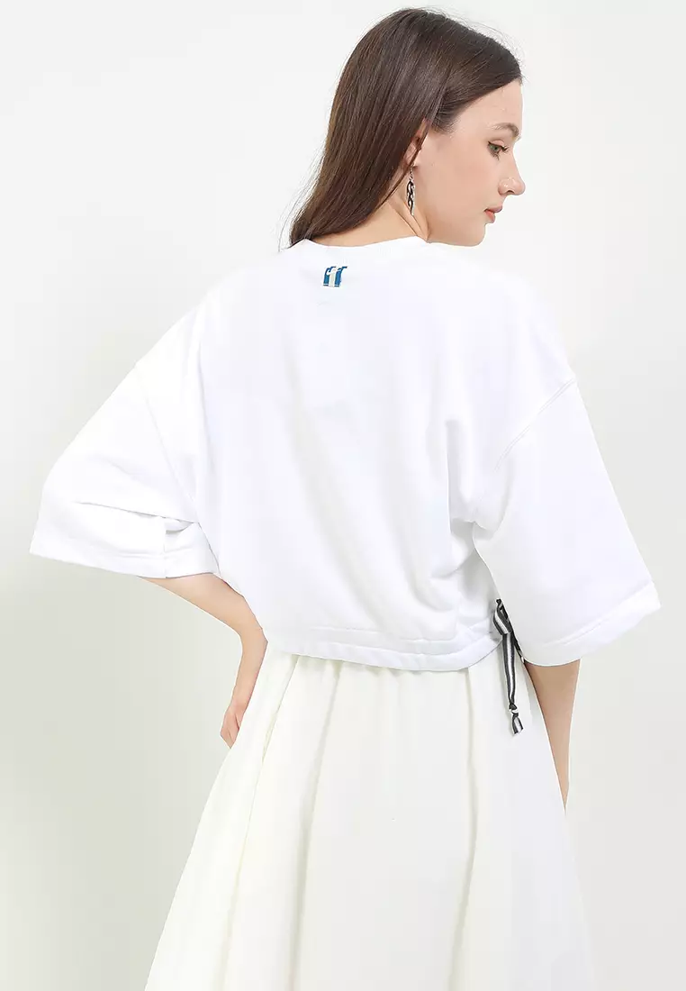 Sportswear Phoenix Fleece Short-Sleeve Cropped French Terry Top