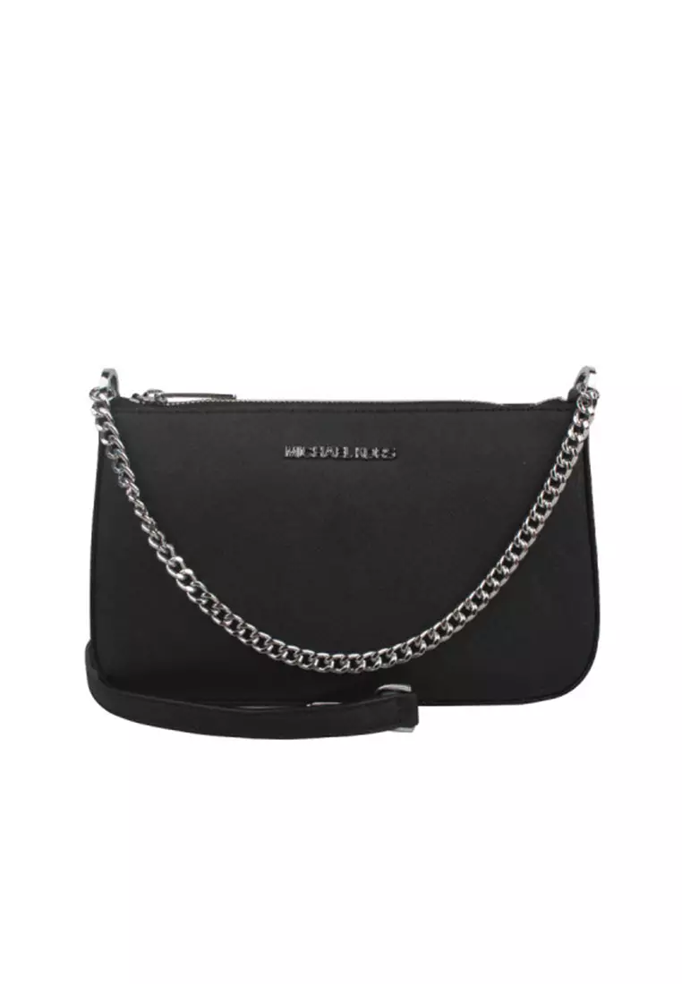 Jet Set Medium Saffiano Leather Crossbody Bag In Black 35S0STVU6L