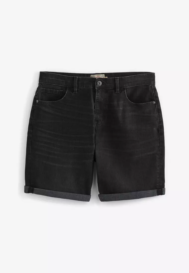 Washed black hotsell denim shorts