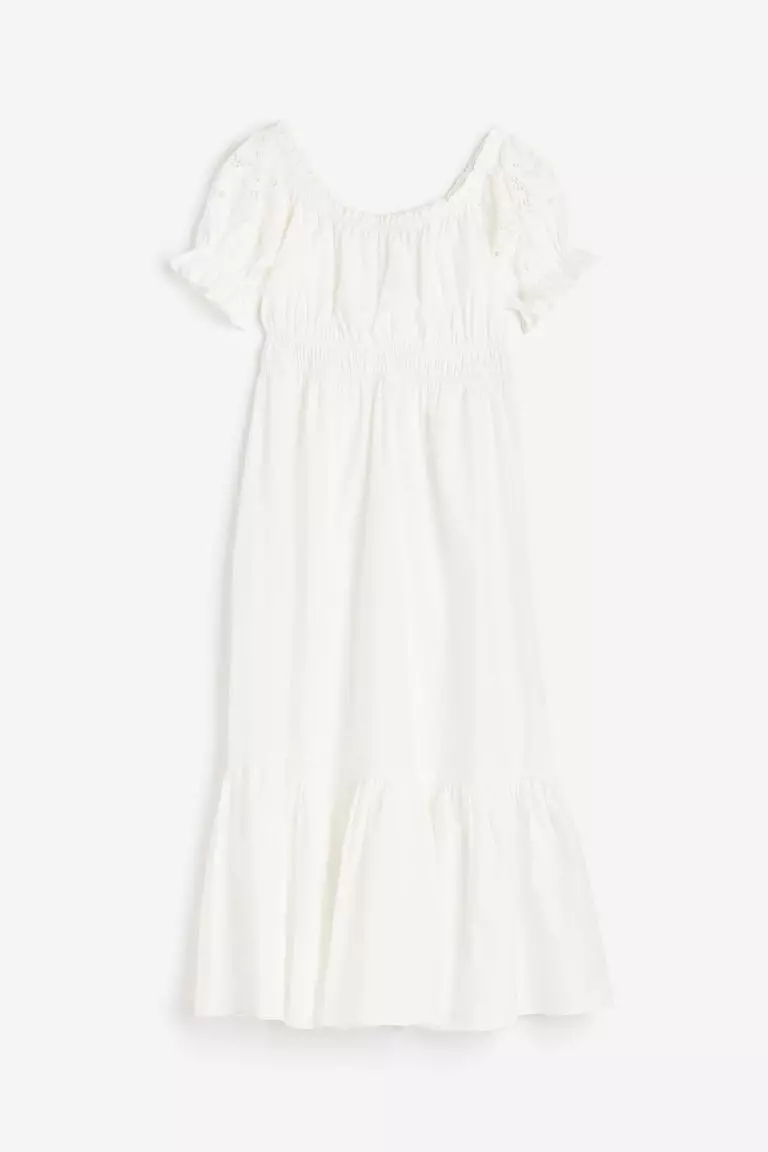 Jual H&M Off-the-shoulder cotton dress Original 2024 | ZALORA Indonesia
