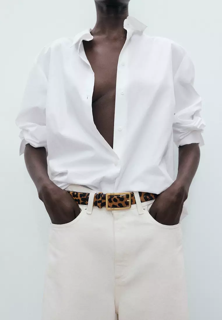 Leopard Leather Belt