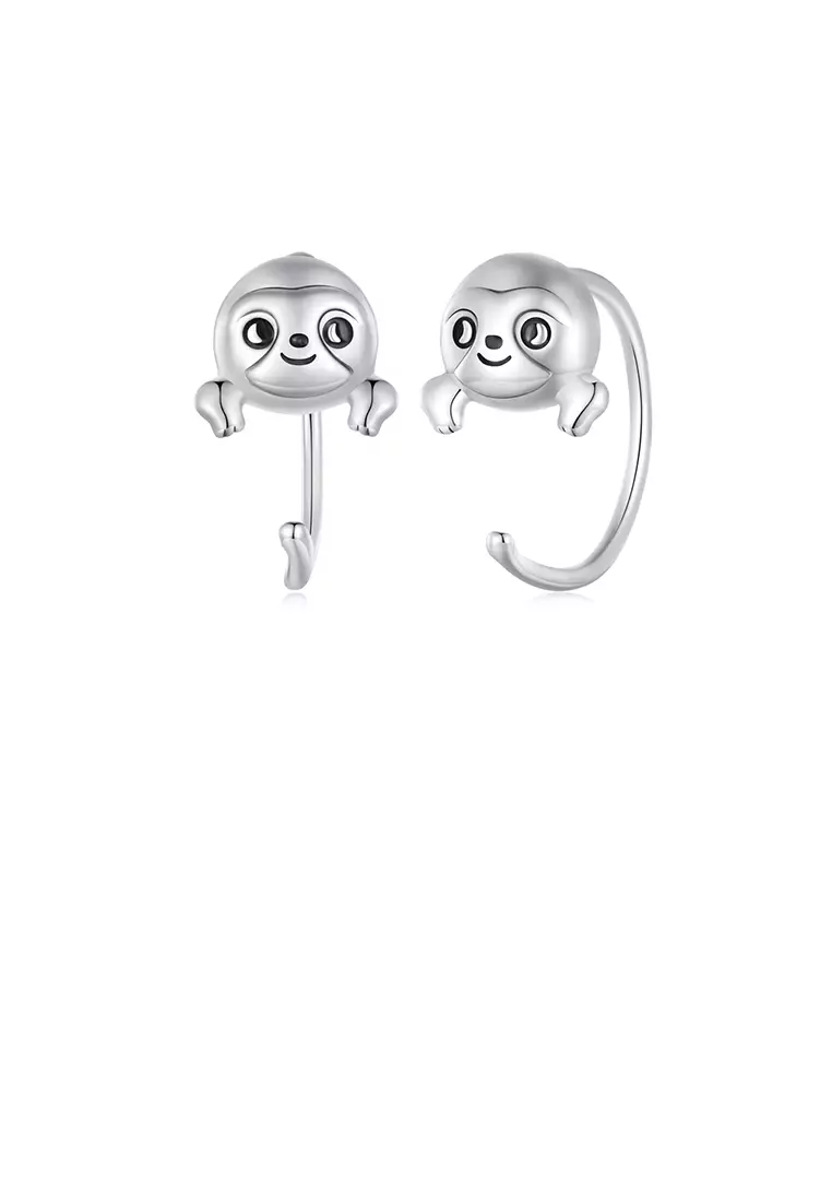 Sloth shop earrings silver