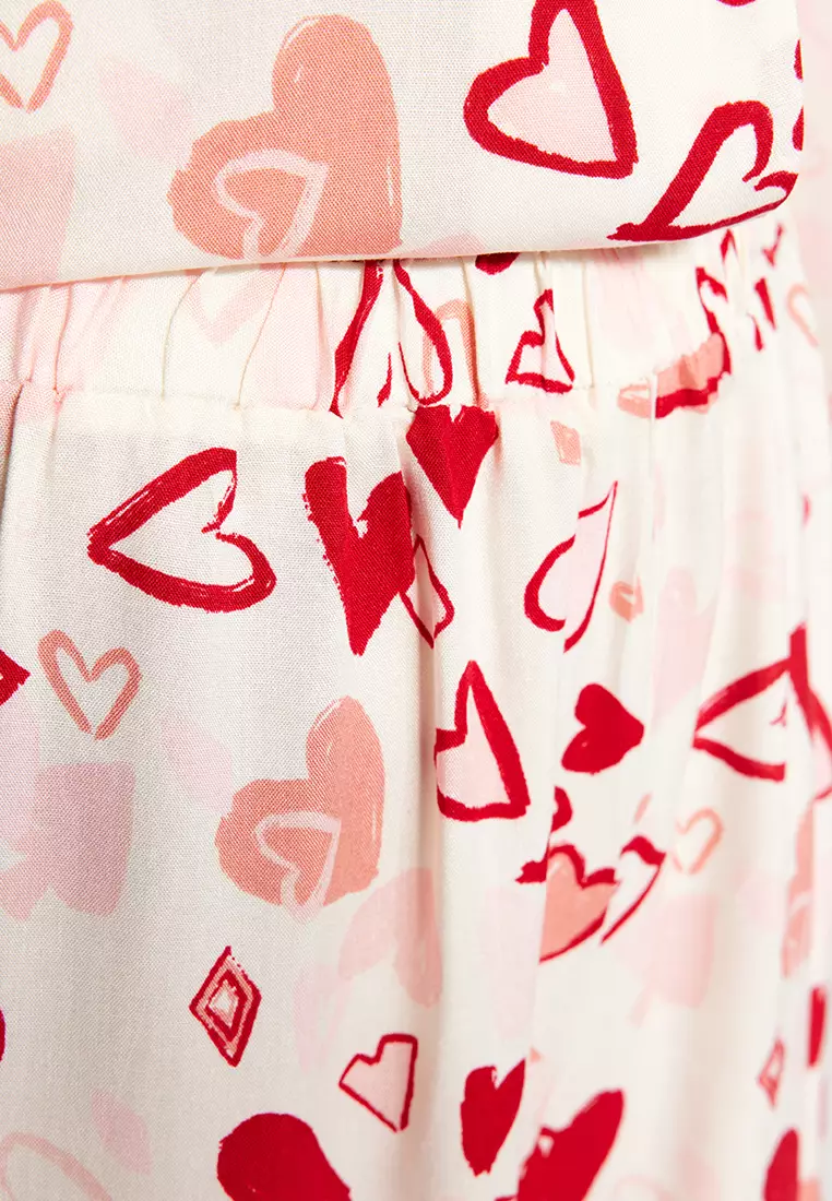 Buy Trendyol Mini Me/Mom Daughter Multi-Colored Heart Piping Viscose ...