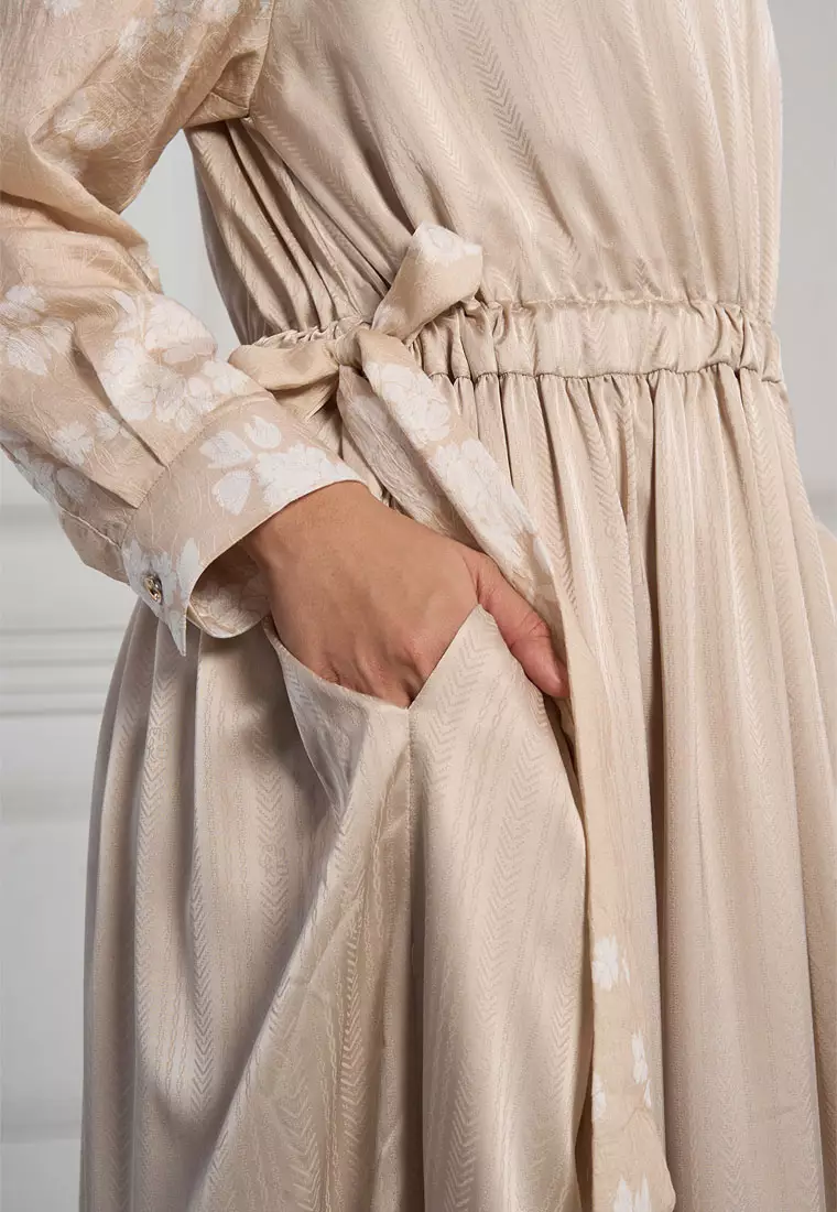 Kami Alia Chinched Waist Dress Sand