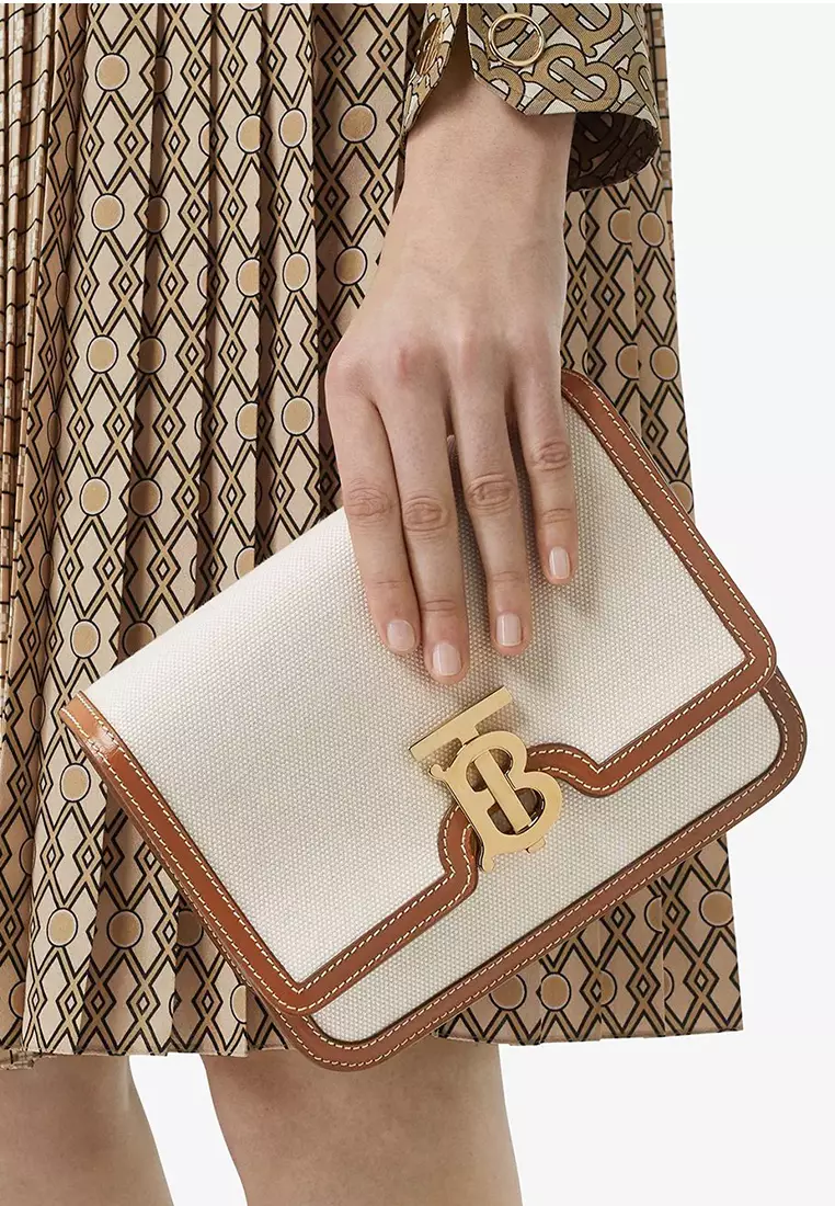 Burberry small leather tb bag hot sale