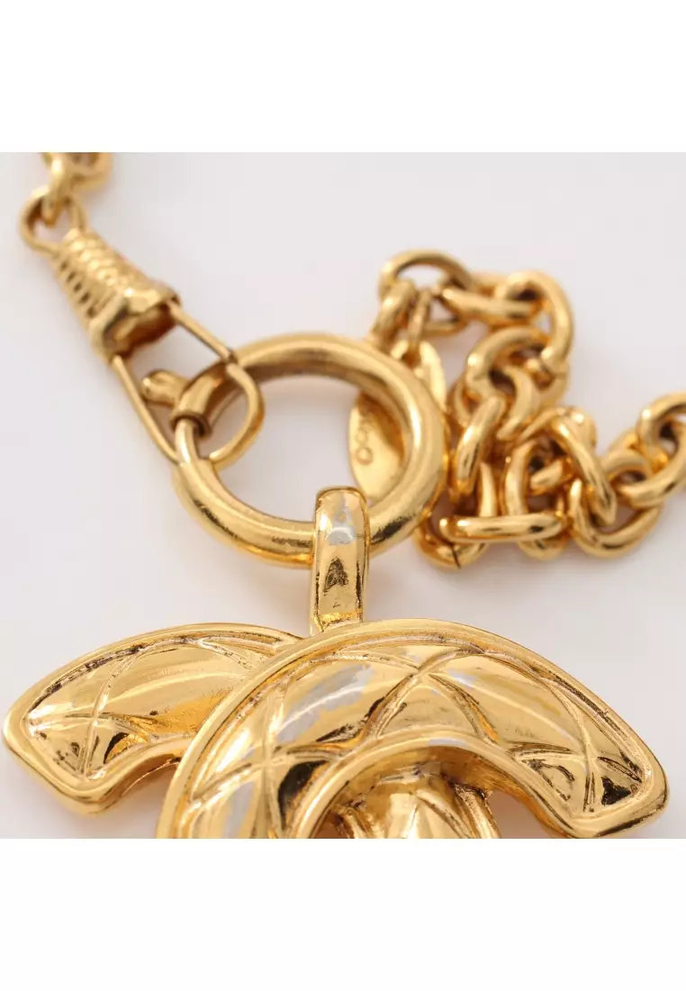 Chanel Pre-loved CHANEL Coco Mark Necklace Gp Gold Vintage 2023