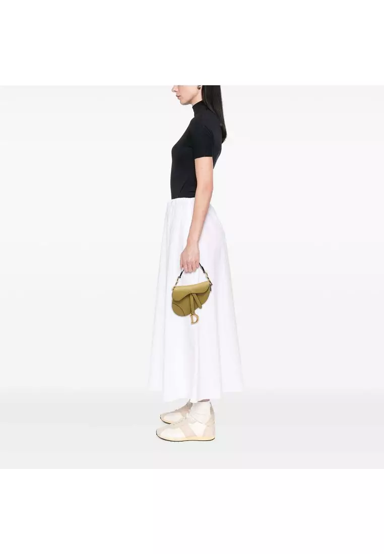 Pre-Loved Dior Mini Grained Calfskin Saddle Bag