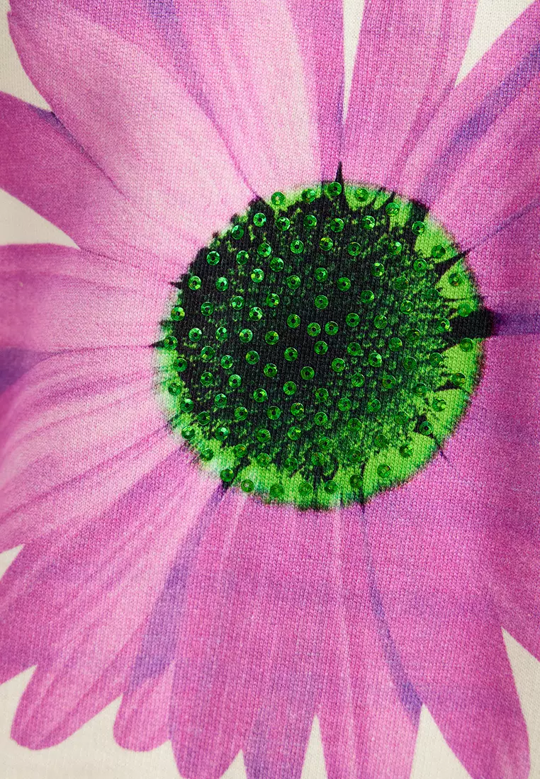 Desigual Girl Oversize daisy sweatshirt.