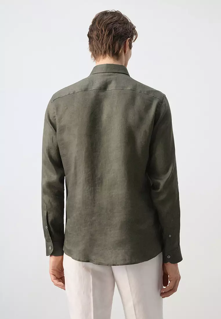 Regular-Fit 100% Linen Shirt