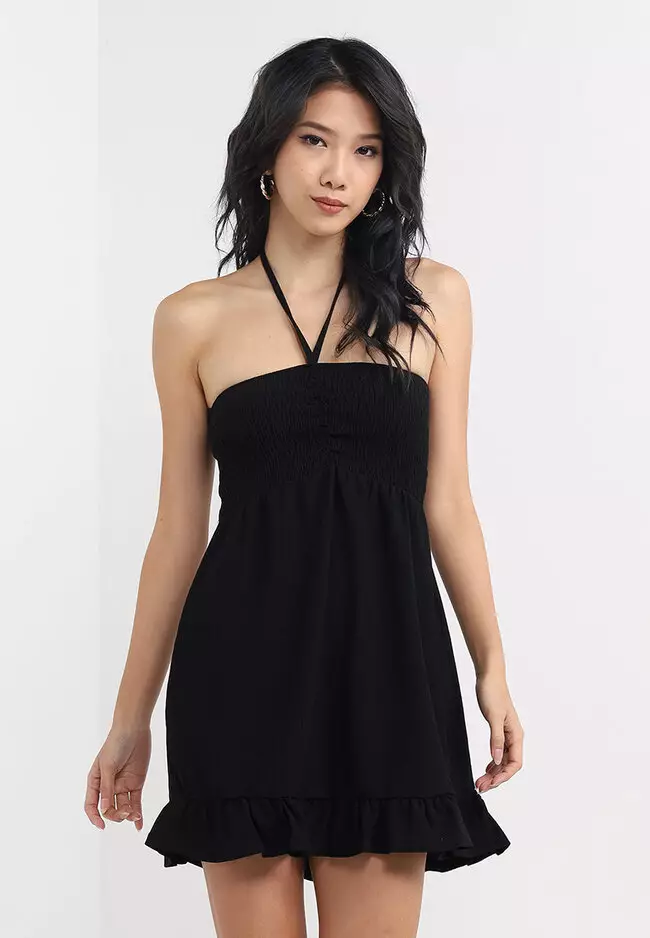 Topshop bow twist textured midi dress top