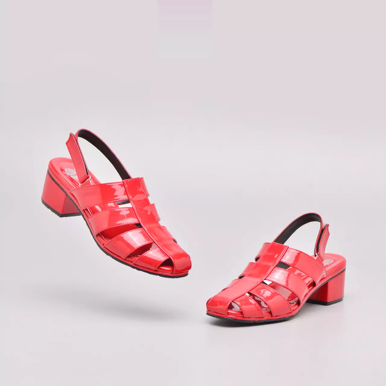 Elika Heels Patent Red