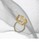 Glamorousky white 925 Sterling Silver Plated Gold Simple Personality Hollow Irregular Geometric Adjustable Open Ring with Cubic Zirconia E0CE4ACA32C293GS_3