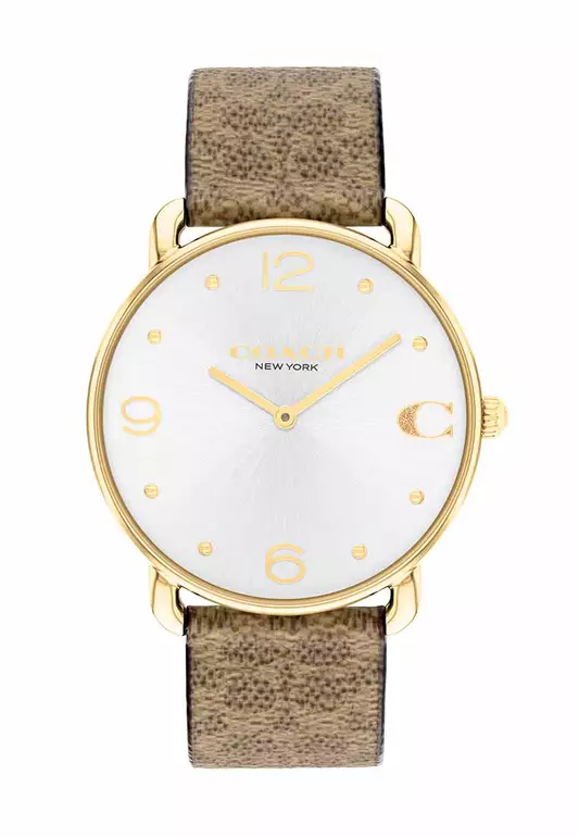 Elliot Women's Watch Brown Pvc Strap - White Dial 14504205