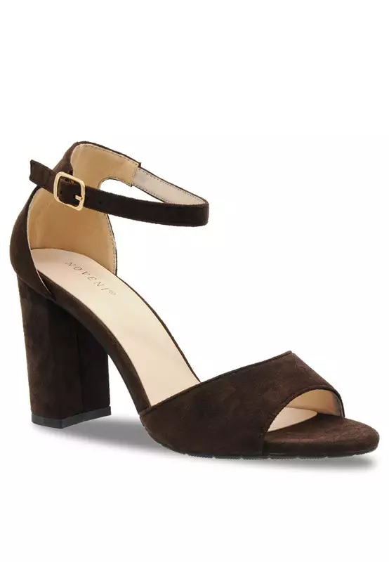 Solid Tone Wooden Casual Heels