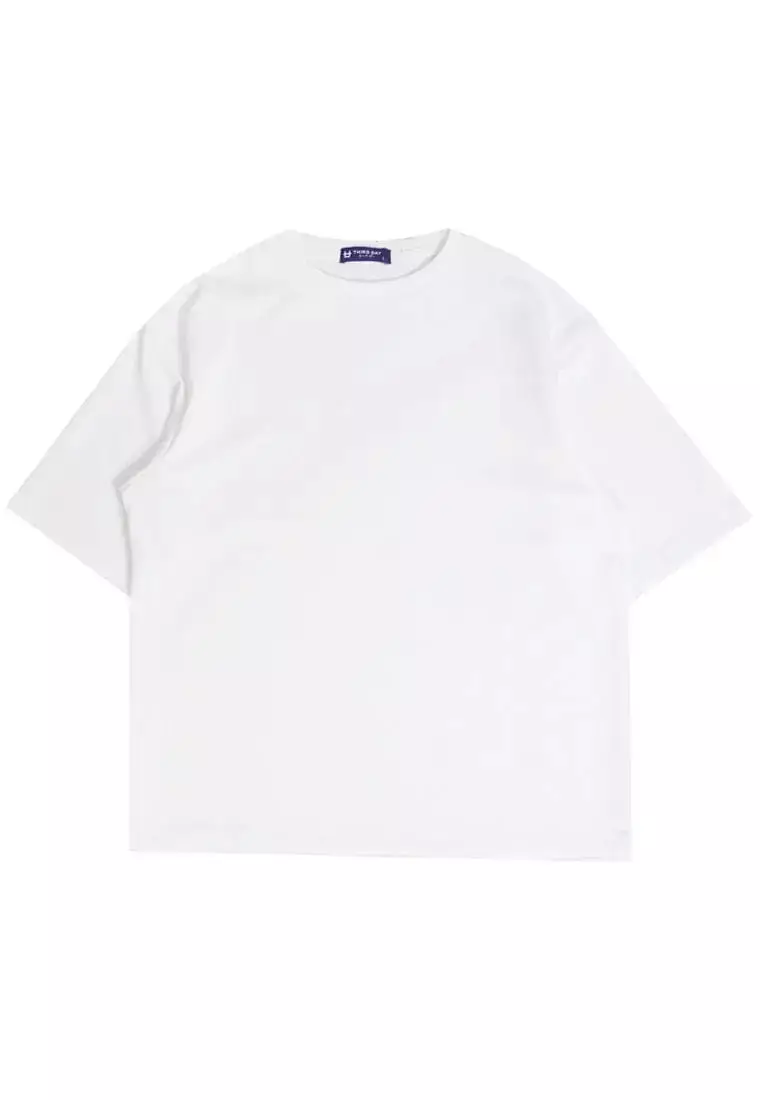 MTT55 Kaos Oversize Gym Scuba Bahan Tebal "push hard harder" putih