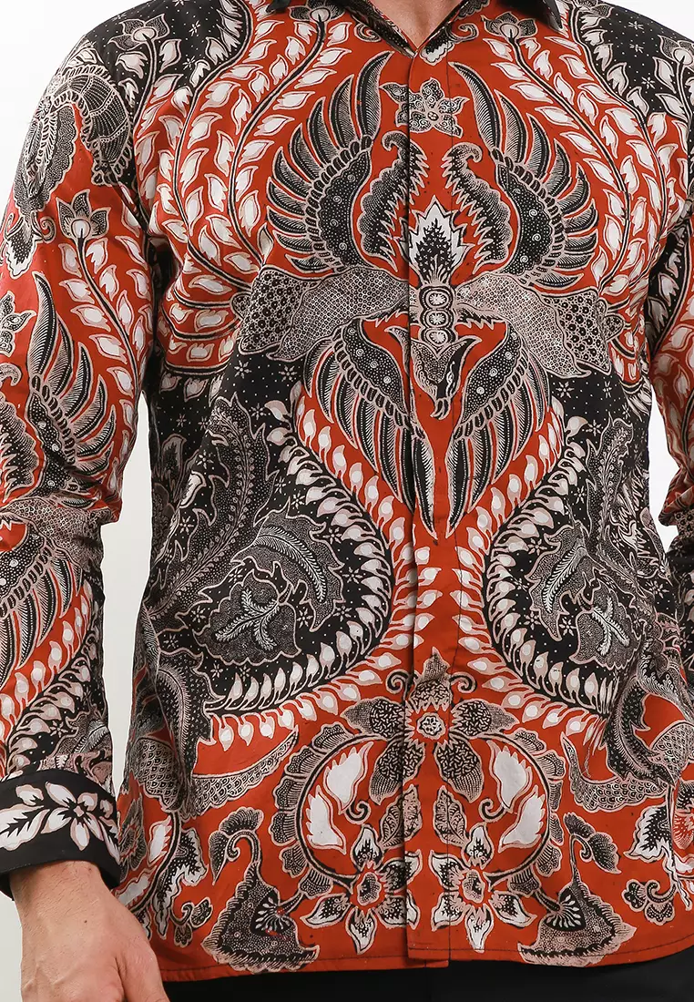 Batik Sablon Malam Adiwijaya Kemeja Batik Pria Premium Slimfit Modern Lengan Panjang