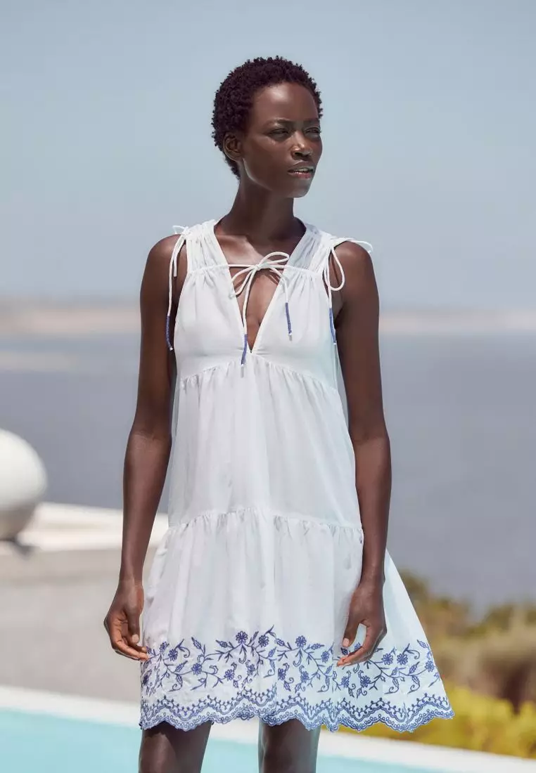 White mini dresses online cheap