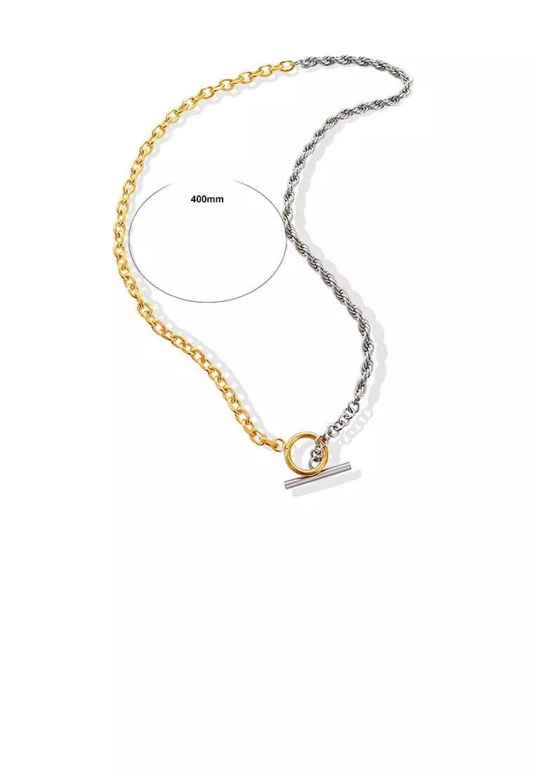 Gold color chain necklace discount
