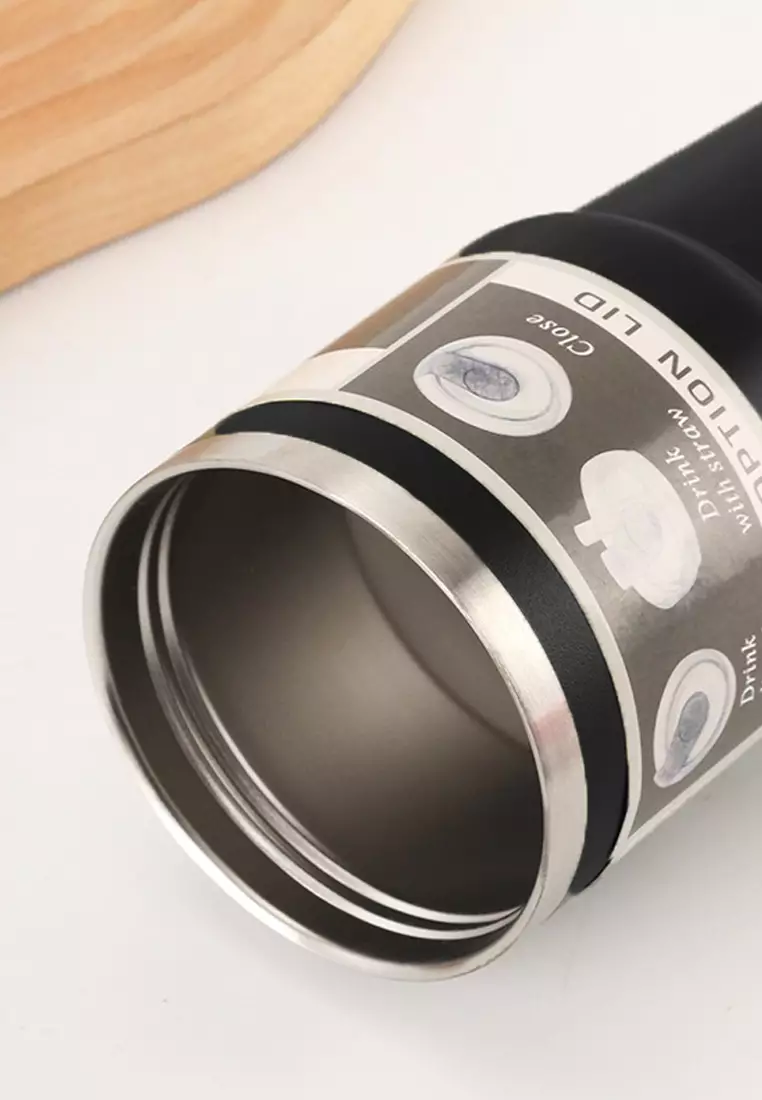 Wakakids Botol Minum Termos Stainless Steel Tumbler Vacuum Insulated Mug Jumbo Simple 900ml K1207 Venrc Putih