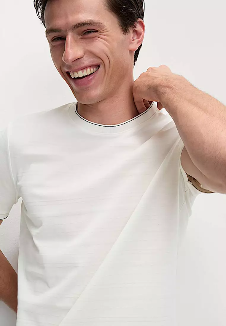 Pure Cotton Textured T-Shirt