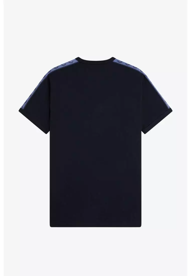 Fred Perry M4613 Contrast Tape Ringer T-Shirt (Navy / Ace Blue)