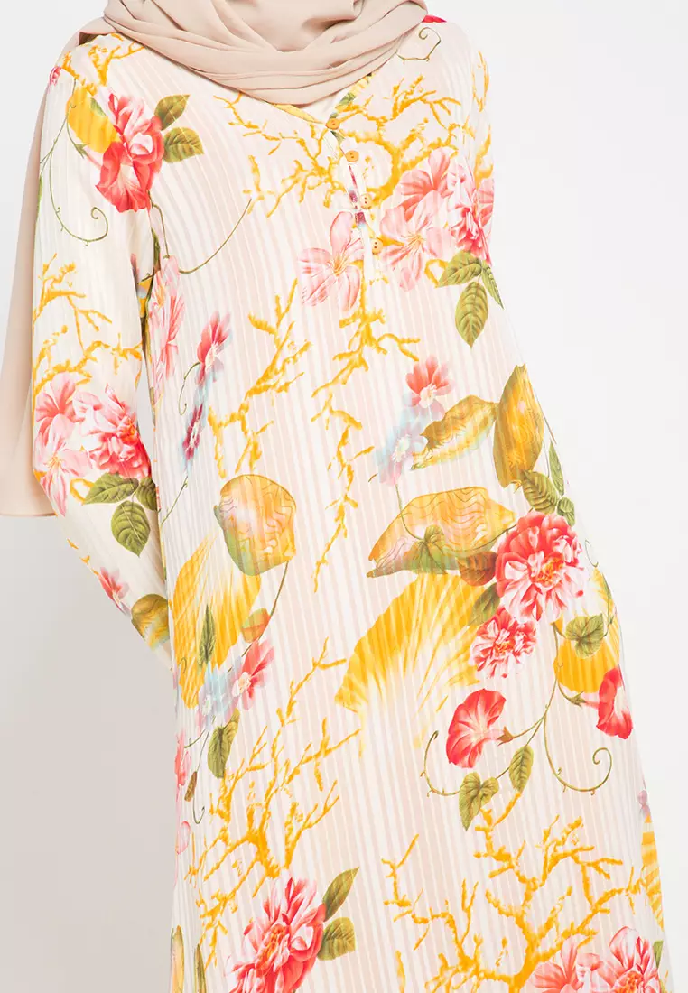 Nina Maxi Dress In Yellow Floral