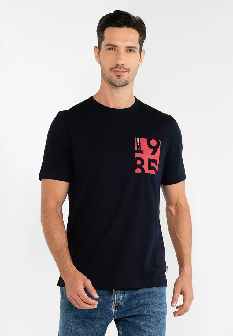 Tommy hilfiger neck t shirt clearance
