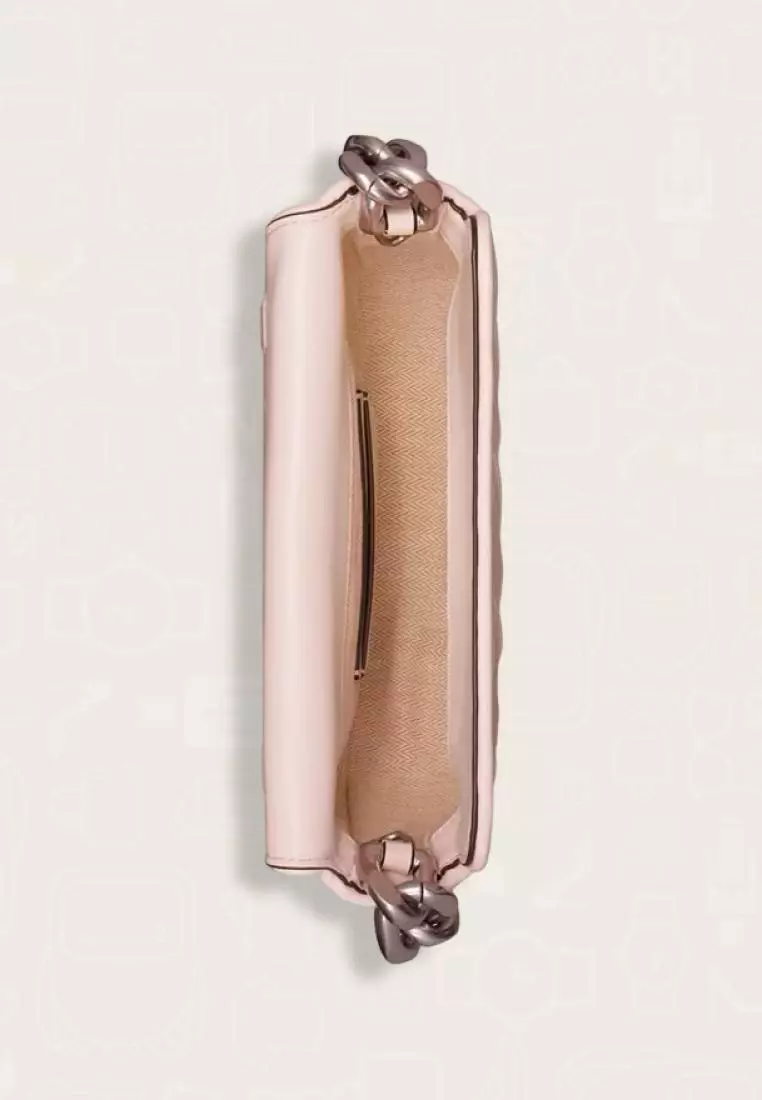 Tory Burch Mini Fleming Soft Crescent Bag Cotton Candy