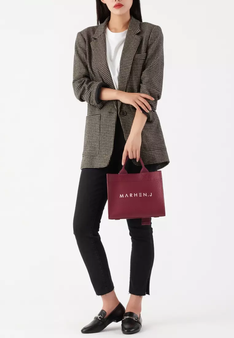 CINDY Vegan Leather Crossbody Bag Burgundy