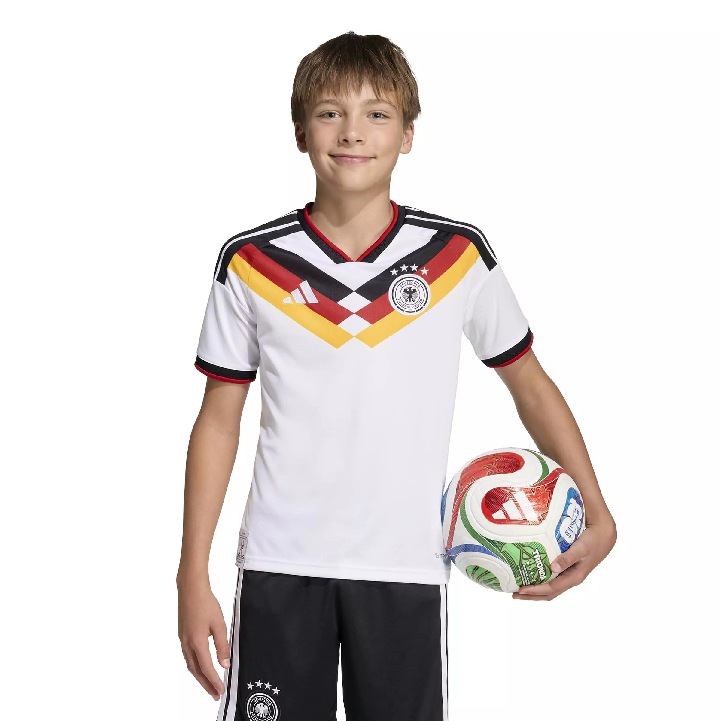 ADIDAS Germany DFB 26 Home Kids Jersey JZ4560 - Jersey Anak (Putih)