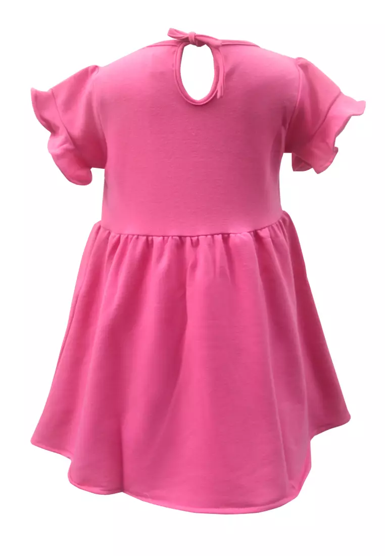 Two Mix Dress Anak / Baju Anak Perempuan Motif Beruang Lucu Usia 2-8 tahun 4145