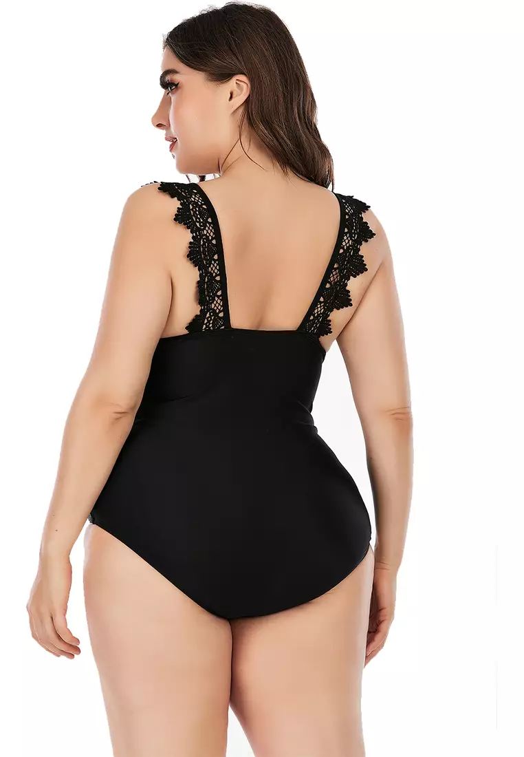 Plus size lace one piece clearance