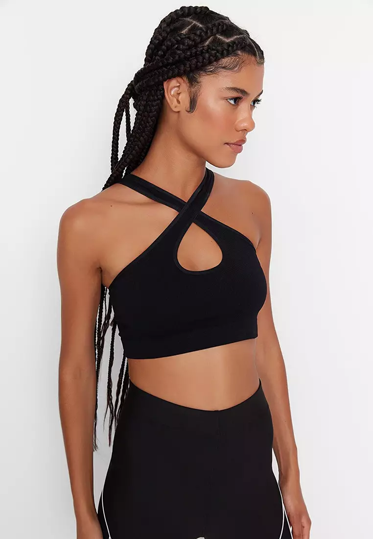 Halter Crop Sports Bra