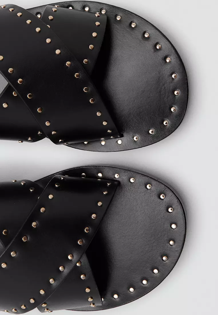 Studded Leather Sandals
