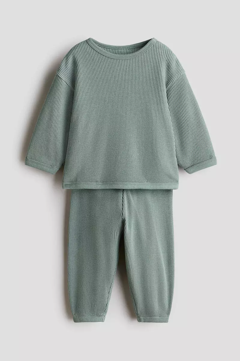 2-piece waffled cotton set