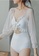 Halo white Slim Fit Swimsuits With Chiffon Sleeves 79CA0US282DC82GS_5