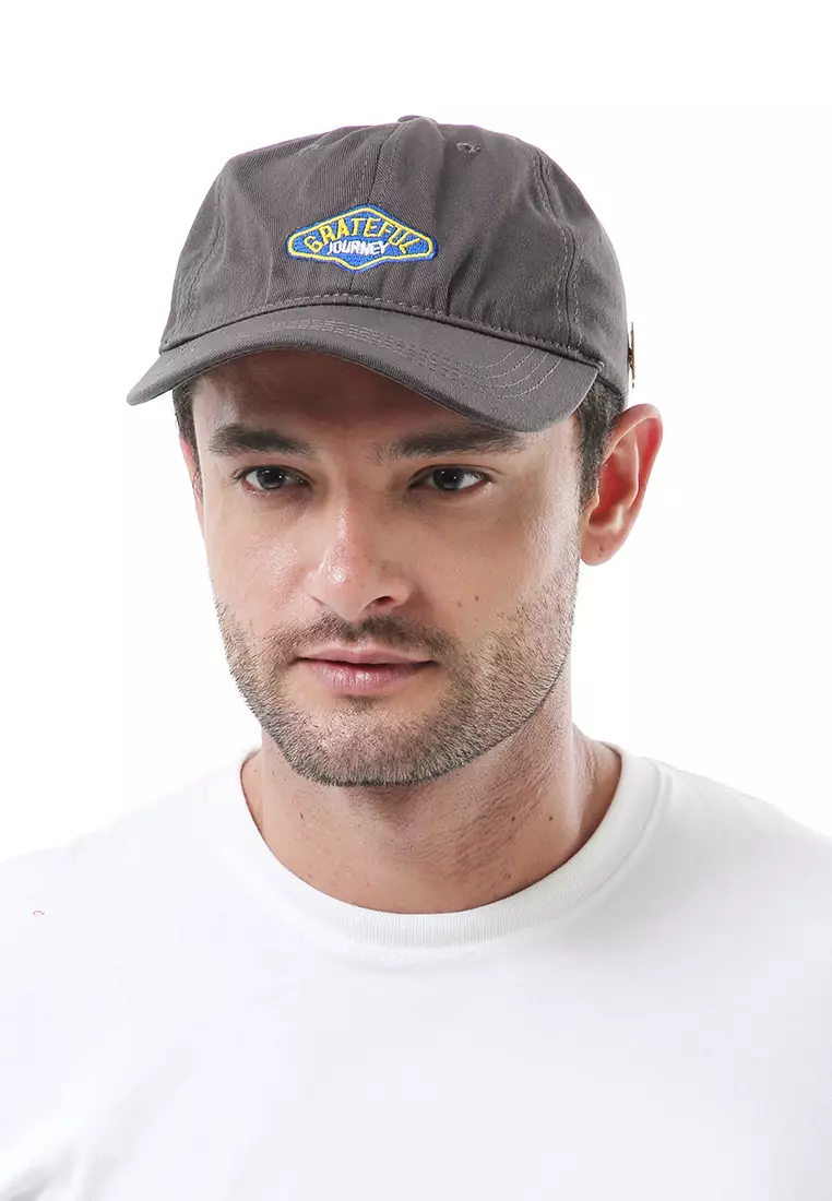 Jahari Aksesoris Fashion Pria Wanita Topi Baseball Kasual Logo Grateful Resizable Strap Material Cotton ORIGINAL - Gray